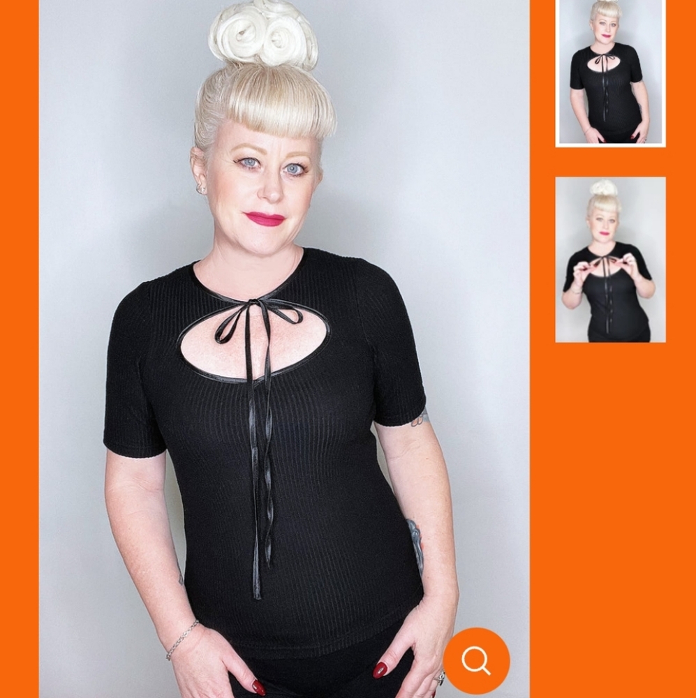 Black Keyhole Top